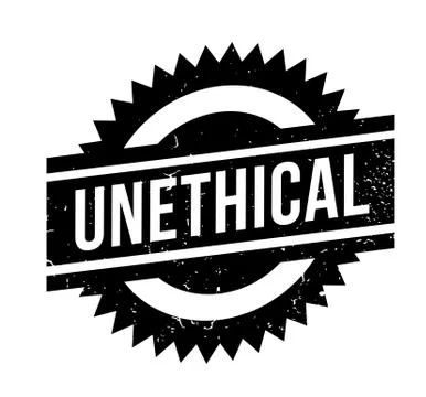 Unethical rubber stamp Stock Illustration