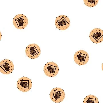 Uneven borders mole melanoma vector seamless pattern Stock Illustration