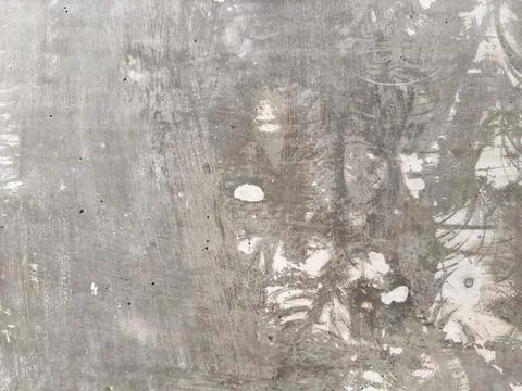 Uneven Bumpy White Concrete Wall Texture with Scratches, Abstract Background, 8k 스톡 사진