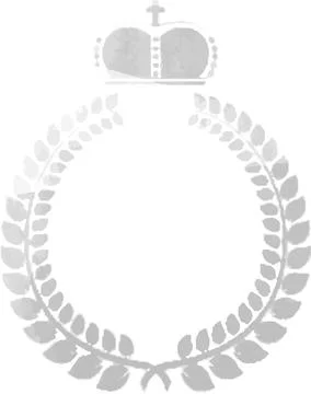 Uneven color Round frame of Silver laurel and crown Stock Illustration