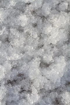 Uneven layered ice forms bizarre shapes Stock Photos