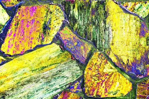 Uneven, old, rough, irregular stone wall. Natural textured background. Chan.. Foto stock