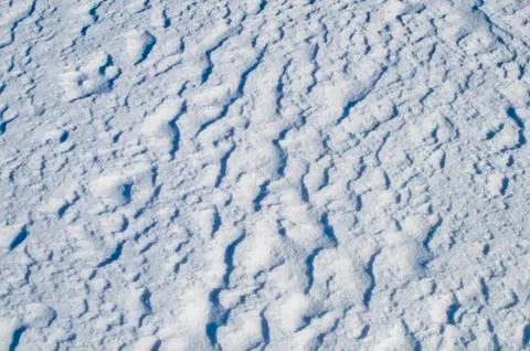 Uneven snow surface texture Foto stock