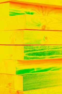 An uneven stack like planed wooden blocks. Changed color scheme. Colorful b.. 스톡 사진