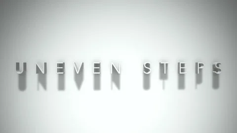 Uneven steps 3D title animation with shadows on a white background Stock Footage 297903922