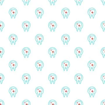 Uneven tooth pattern seamless Stock Illustration