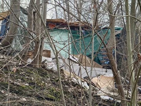 Uneven Wall With Assorted Debris. Uneven Improvised Wall Constructed With R.. Stock Photos