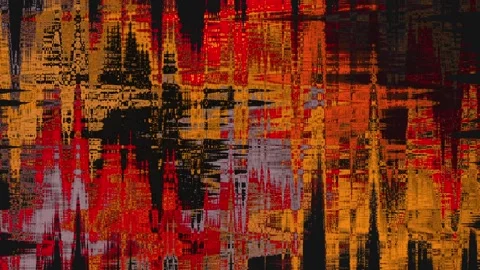 Unevenly colored structure with shades of  black, orange, red Stock Footage 107966444