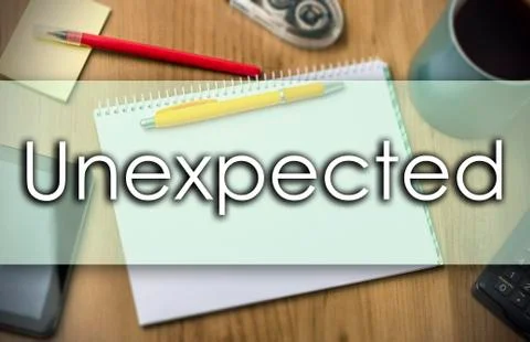 Unexpected -  business concept with text 스톡 일러스트