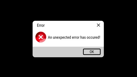 Unexpected Error Notice Stock Footage 336062658