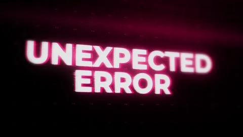 Unexpected Error Warning Alert Error Message flashing on Screen, Computer system Stock Footage 246956225