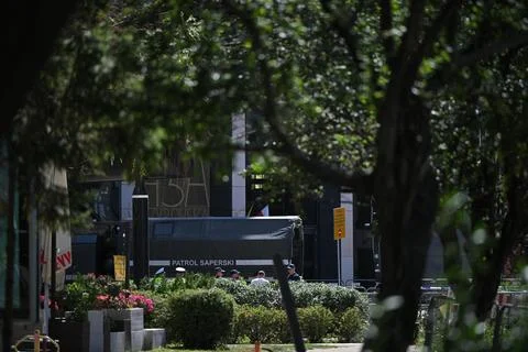 Unexploded ordnance found during excavation work in Warsaw, Poland - 14 Aug 2026 Photos