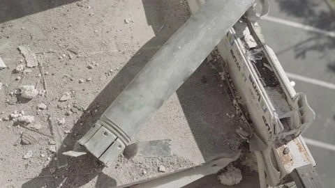 An unexploded shell hit the apartment. H... | Stock Video | Pond5