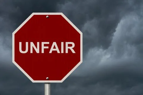 Unfair sign Stock Illustration