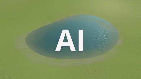 Unfettered AI development is destroying our planet, drying lake 3D animation Vidéo 345425787