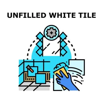 Unfilled white tile concept vector illustration 스톡 일러스트