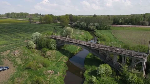 Unfinished bridge Stock Footage 196926450