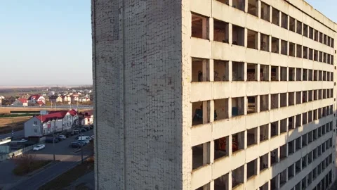 Unfinished building Stock Footage 164879986