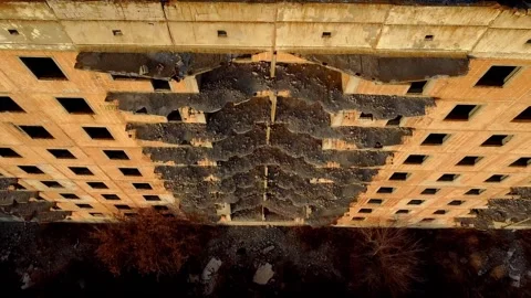 Unfinished building Stock Footage 197838463