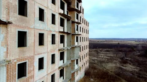Unfinished building Stock Footage 204722043
