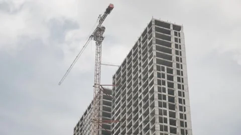 THE UNFINISHED BUILDING Stock Footage 286079477