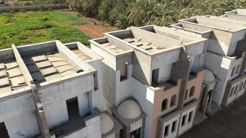 Unfinished buildings Stock Footage 274891545
