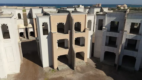 Unfinished buildings. Stock Footage 274894576