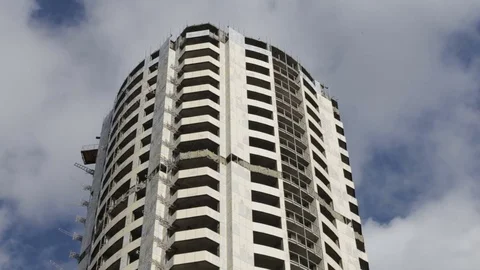 Unfinished construction, abandoned building. Stock Footage 73366867