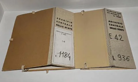 Unfinished E42 Universal Exposition project archival records Stock Photos