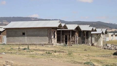 Unfinished homes (2) Stock Footage 97105361