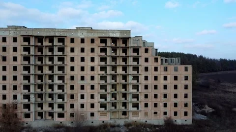 Unfinished house Stock Footage 199941494