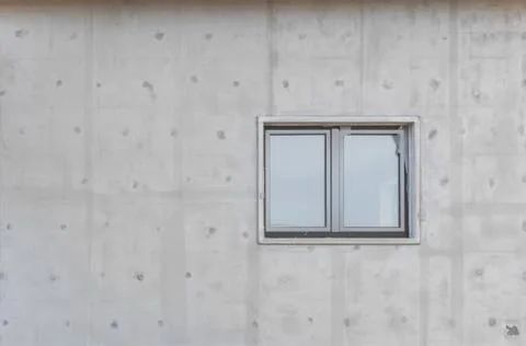 Unfinished house window Stock Photos