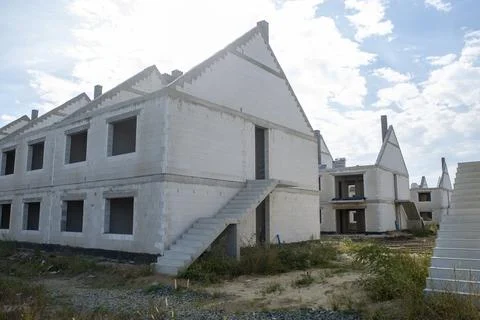 Unfinished Housing Project Under Construction Stock Photos