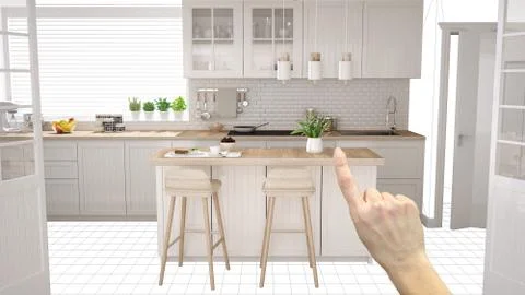 Unfinished project, under construction draft, concept interior design sketch, Stock Illustration