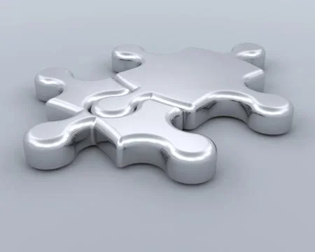 Unfinished puzzle Stock Illustration
