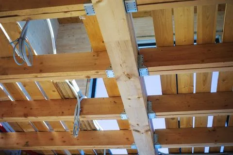 Unfinished timber ceiling Photos