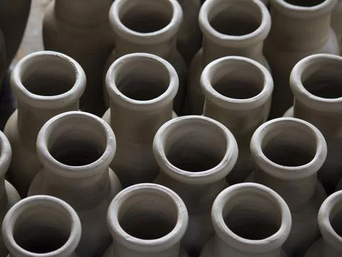 Unfired clay pottery pattern Stock Photos