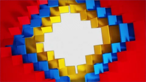 Unflod Cubes In Colorful Background Stock Footage 231330371