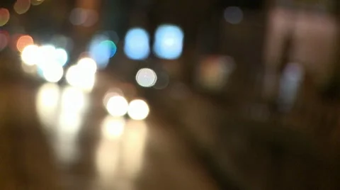 Unfocus carlights Video stock 10917221