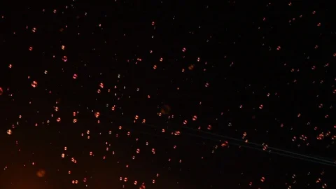 Unfocused abstract video of soap bubbles on the background of the night sky Stock Footage 121590549