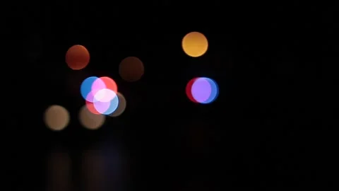 Unfocused Car light Stock Footage 146491139