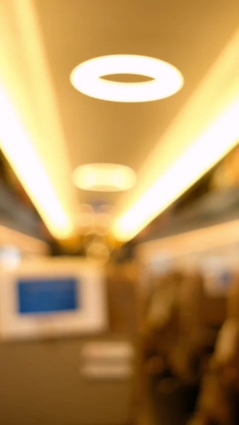Unfocused high-speed train inside as background vertical Stock Footage 247502560
