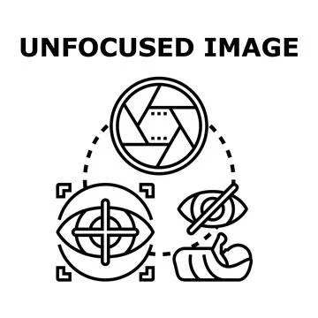 Unfocused image concept for visual content and vision Stock Illustration