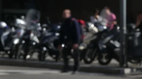 Unfocused pedestrians. Stock Footage 56773390