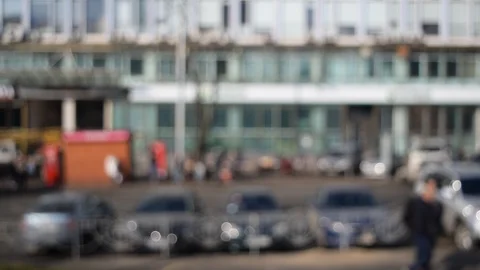 Unfocused view of a city Stock Footage 87857308