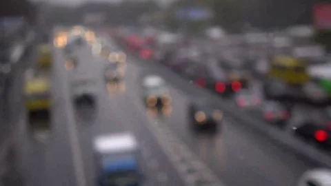 Unfocused view on traffic jams 스톡 동영상 69253495