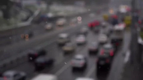 Unfocused view on traffic jams Stock Footage 69254071