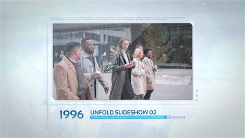 Unfold Flip Slideshow 库存 After Effects