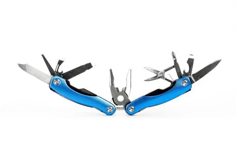 Unfolded Steel multitool Stock Photos