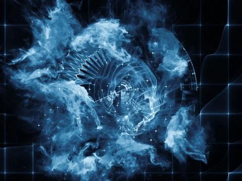 Unfolding of Abstract Visualization 스톡 일러스트